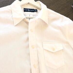 Ralph Lauren Short Sleeve white cotton shirt Size XL